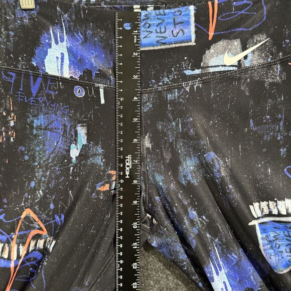 Nike Leggings Women's Small Blue Dri-Fit Abstract Print Athletic Gym Pants - Picture 5 of 10